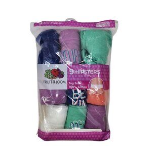 NEW Fruit of the Loom Assorted Cotton Hipster‎ Underwear 9 Pack Girls Size 12